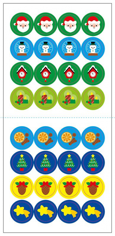 Мозаїка з наліпок : Санта. Величина