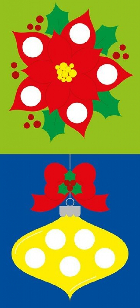 Мозаїка з наліпок : Сніговик. Колір