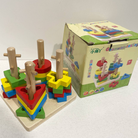 УЦІНКА! Дерев'яна іграшка Пірамідка - ключ