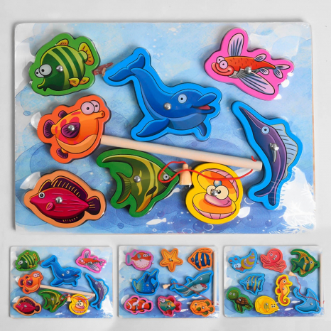 Деревяна іграшка Магнітна риболовля (об'ємна)