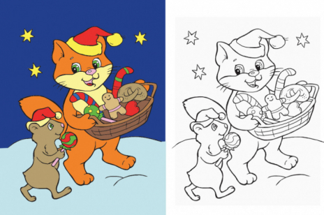 Розмальовка. Подивись і розфарбуй : Новий рік (укр) С628009У Ранок