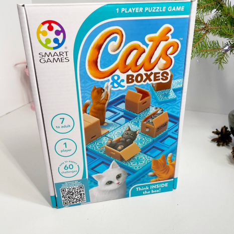Настільна логічна гра - головоломка "Коти в коробках" Smart Games SG 450