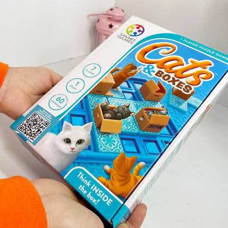 Настільна логічна гра - головоломка "Коти в коробках" Smart Games SG 450