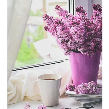 Алмазна мозаїка "Бузковий ранок" Strateg SK88265 40х50 см