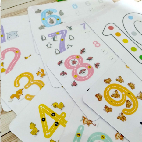 Багаторазові ламіновані Прописи цифри  1-10 SP