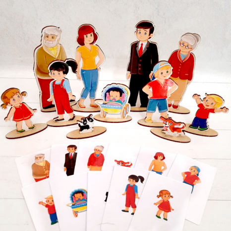 Набор фигурок на подставке Семья