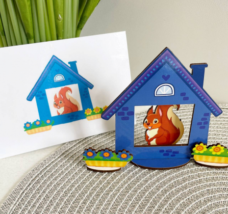 Дерев'яна гра - сортер на просторову орієнтацію "Хто у будиночках живе?" SP