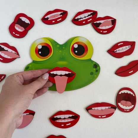 Дерев'яна гра на міміку та артикулярію Губата жаба SP