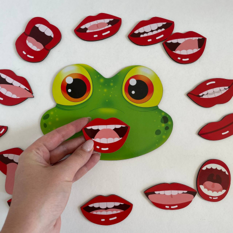 Дерев'яна гра на міміку та артикулярію Губата жаба SP