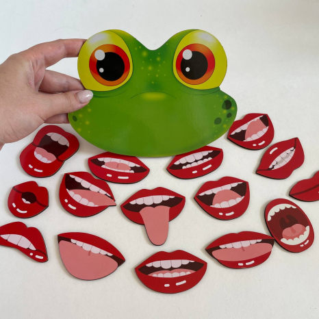 Дерев'яна гра на міміку та артикулярію Губата жаба SP