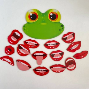 Дерев'яна гра на міміку та артикулярію Губата жаба SP