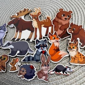 Набор деревянных фигурок Лесные животные SP