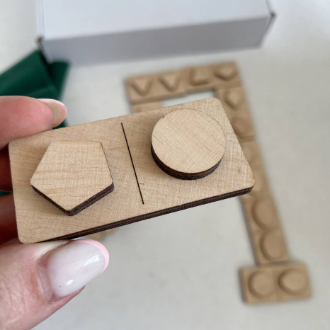 Тактильне дерев'яне доміно у мішечку SP