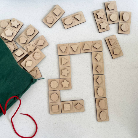 Тактильне дерев'яне доміно у мішечку SP