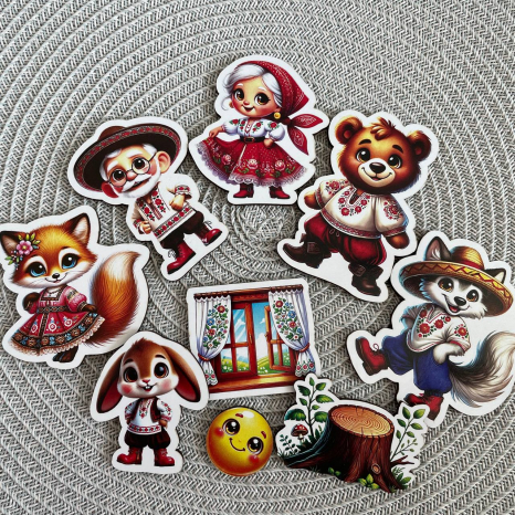 Набор деревянных фигурок для сказки Колобок SP