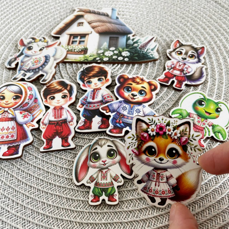 Набор деревянных фигурок для сказки Коза-дереза SP