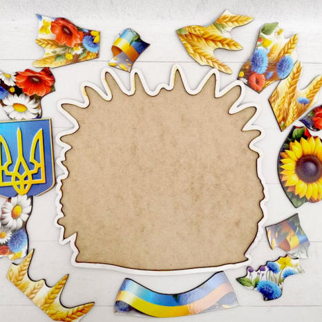 Дерев’яний пазл Тризуб SP