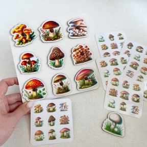 Грибная поляна с карточками задачами SP