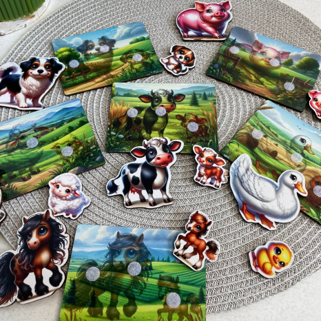 Дерев'яна гра з липучками Мама та малюк На фермі SP