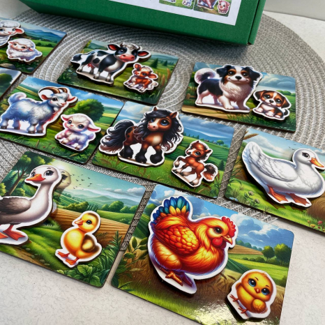 Дерев'яна гра з липучками Мама та малюк На фермі SP