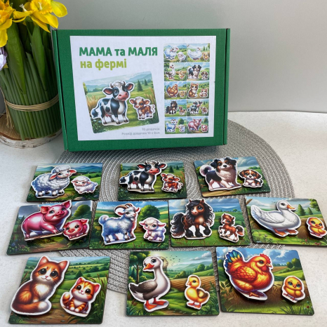 Дерев'яна гра з липучками Мама та малюк На фермі SP