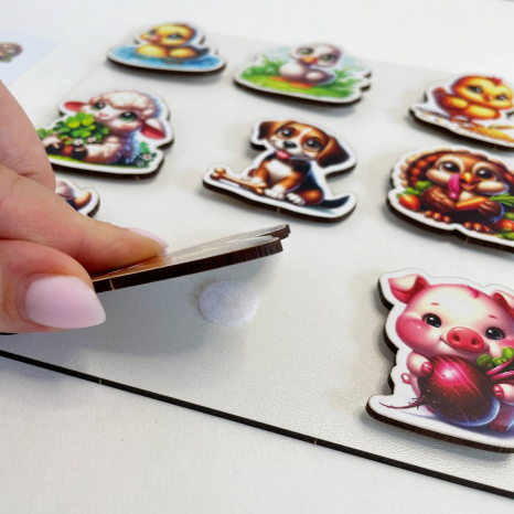 Развивающая игра с липучками и карточками-задачами Ферма SP