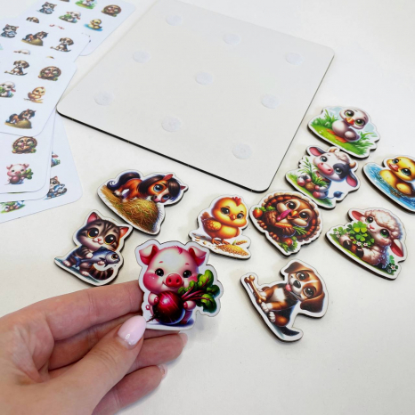 Развивающая игра с липучками и карточками-задачами Ферма SP