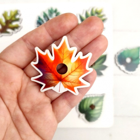 Дерев'яна гра-сортер з картками-завданнями Поляна з листочків SP