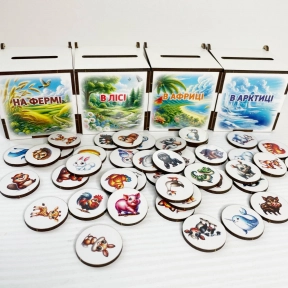 Бокси для сортування В Лісі, На Фермі, В Арктиці, В Африці SP