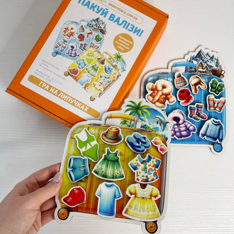 Деревянная игра на липучках Пакуй чемоданы!