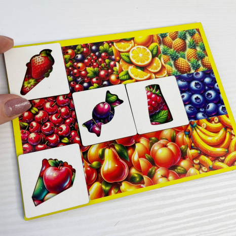 Дощечка Фруктово-ягідні прикметники Пиріг, Цукерка, Морозиво, Сік