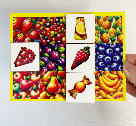 Дощечка Фруктово-ягідні прикметники Пиріг, Цукерка, Морозиво, Сік