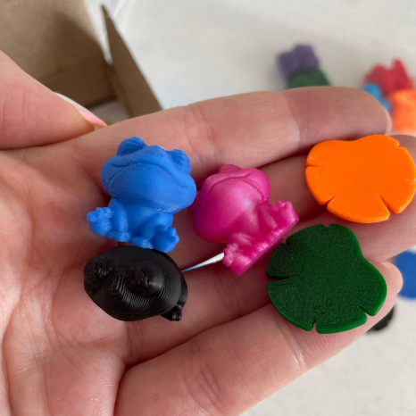 Гра для вивчення кольорів з картками завданнями Жабенята (10 кольорів)