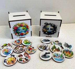 Деревянные боксы для сортировки Наш дом - планета Земля SP