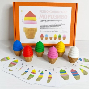 Разноцветное мороженое: игра с карточками заданиями