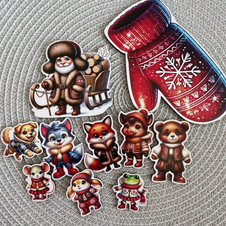 Набор деревянных фигурок для сказки Рукавичка SP