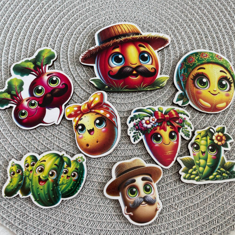 Набор деревянных фигурок в сказку Ходит гарбуз по огороду SP