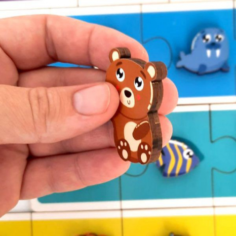 Дерев'яне лото з тінями Тварини SP