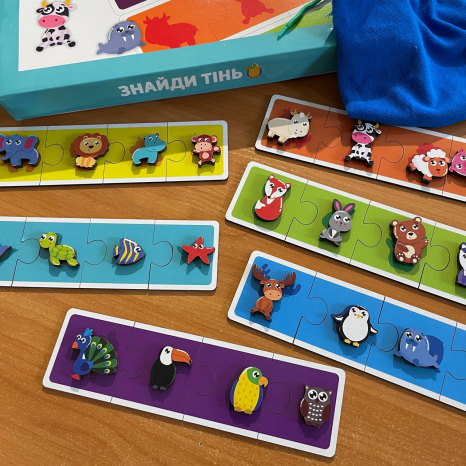 Дерев'яне лото з тінями Тварини SP