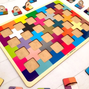 Дерев'яна розвиваюча гра - мозаїка Знайди колір SP