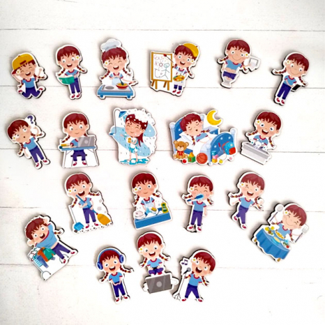 Набор деревянных фигурок Действия (девочка) SP