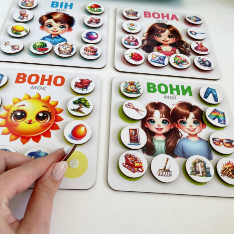 Развивающая игра Он-Она-Оно-Они на липучках SP