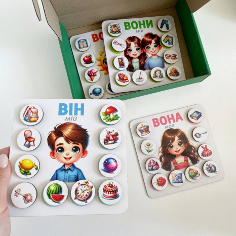 Развивающая игра Он-Она-Оно-Они на липучках SP