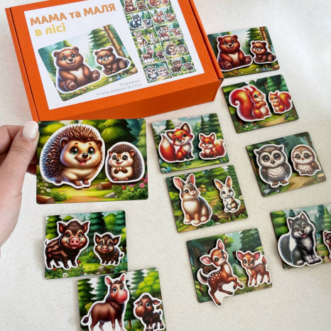 Дерев'яна гра Мама і малюк В лісі на липучках SP