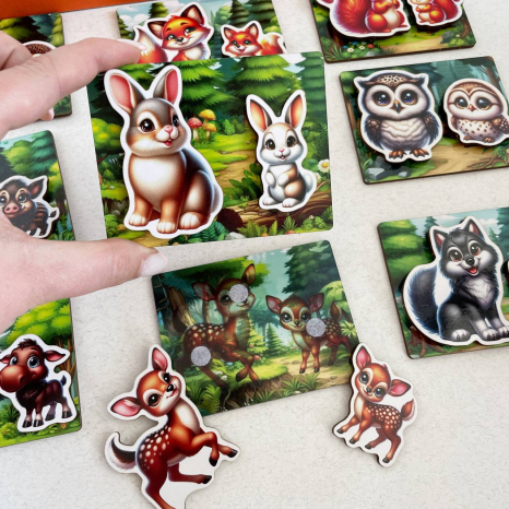 Дерев'яна гра Мама і малюк В лісі на липучках SP