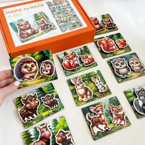 Деревянная игра Мама и малыш В лесу на липучках SP