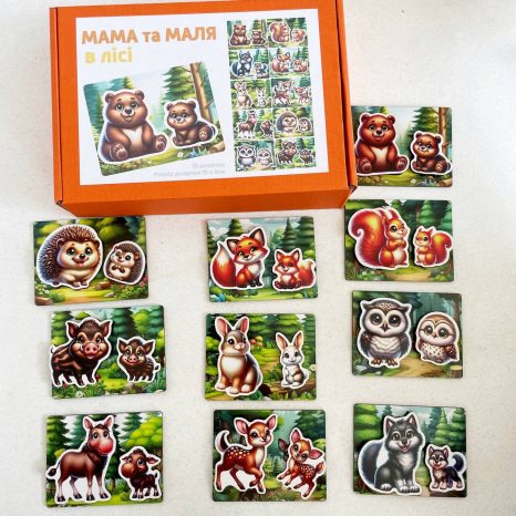 Дерев'яна гра Мама і малюк В лісі на липучках SP