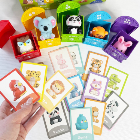 Развивающая игра на сортировку с пальчиковым театром (животные, домики)