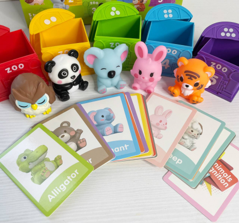 Развивающая игра на сортировку с пальчиковым театром (животные, домики)