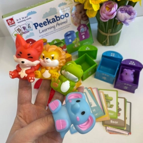 Розвиваюча гра на сортування із пальчиковим театром (тваринки, будиночки)